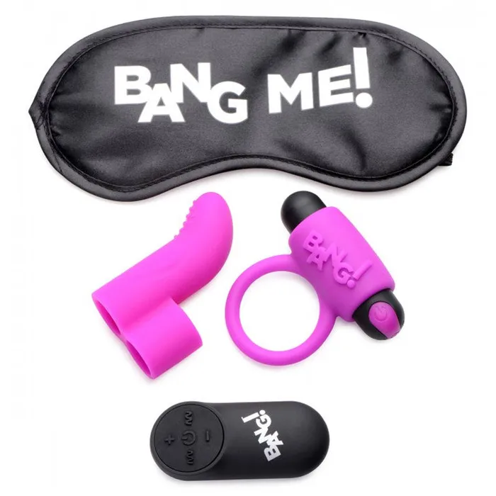 Bang Couples Love Ring, Finger Vibe, Bullet, & Blindfold Kit | XR Brand Vibrators