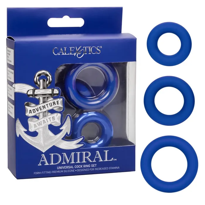 California Exotic Male Sex Toys Admiral Universal Cock Ring Set