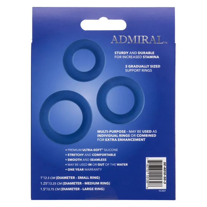 California Exotic Male Sex Toys | Admiral Universal Cock Ring Set