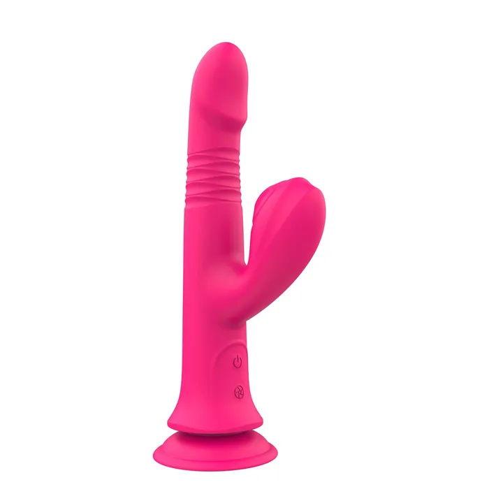 Delfi Toys Female Sex Toys | The Wave - Thruster Sucker - Stotende Vibrator met Zuignap en Clitoris Sucker - Roze