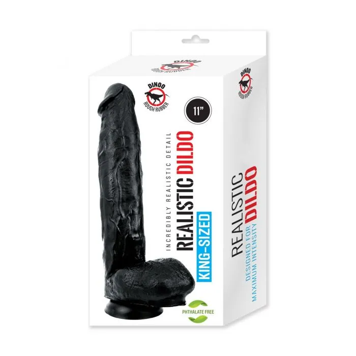 Dinoo - XXL Dildo - Monster 28 x 5,5 cm - Zwart | Dinoo Dildos