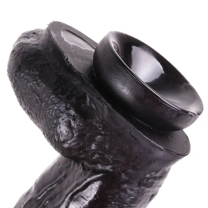 Dinoo - XXL Dildo - Monster 28 x 5,5 cm - Zwart | Dinoo Dildos