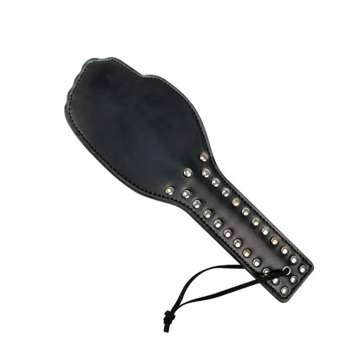 Erotiekvoordeelnl Lilith Lou Paddle Leren Spanking Plak Studded Hand Zwart Dildos