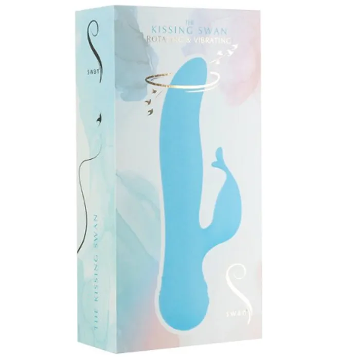 Female Sex Toys BMS Enterprises Swan The Kissing Swan Rotating Vibrating Rabbit Vibrator