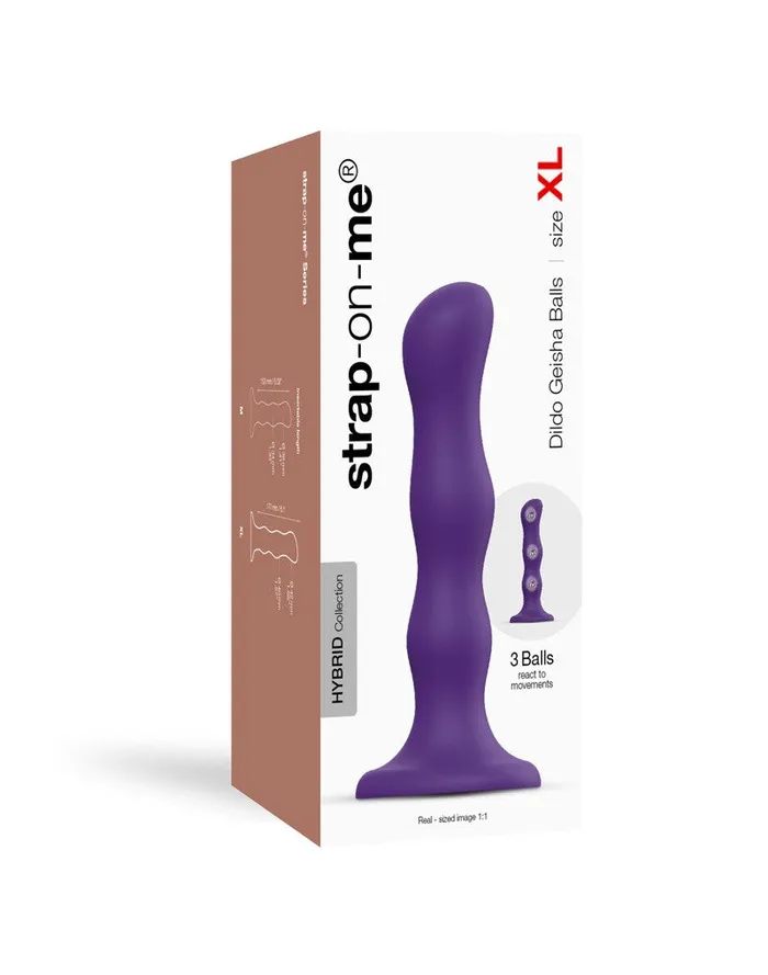 Female Sex Toys | Strap-On-Me Strap-On-Me - Anaal Dildo/Buttplug Geisha Balls Met Losse Roterende Balletjes - Paars