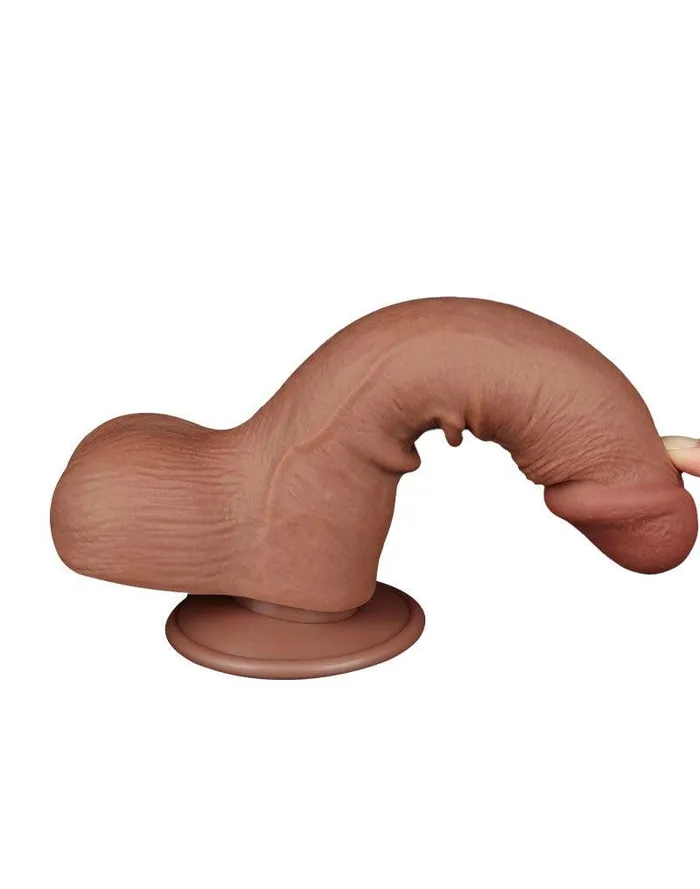 Lovetoy - Dildo Met Sliding Skin Technologie - 20  x 3.9 cm - Verwijderbare Zuignap - Medium Huidskleur | Lovetoy Dildos