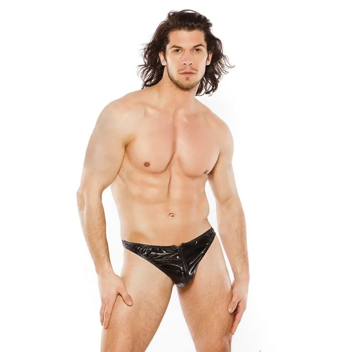 Male Sex Toys Allure Lingerie Zeus Wet Look Zipper Sexy Thong