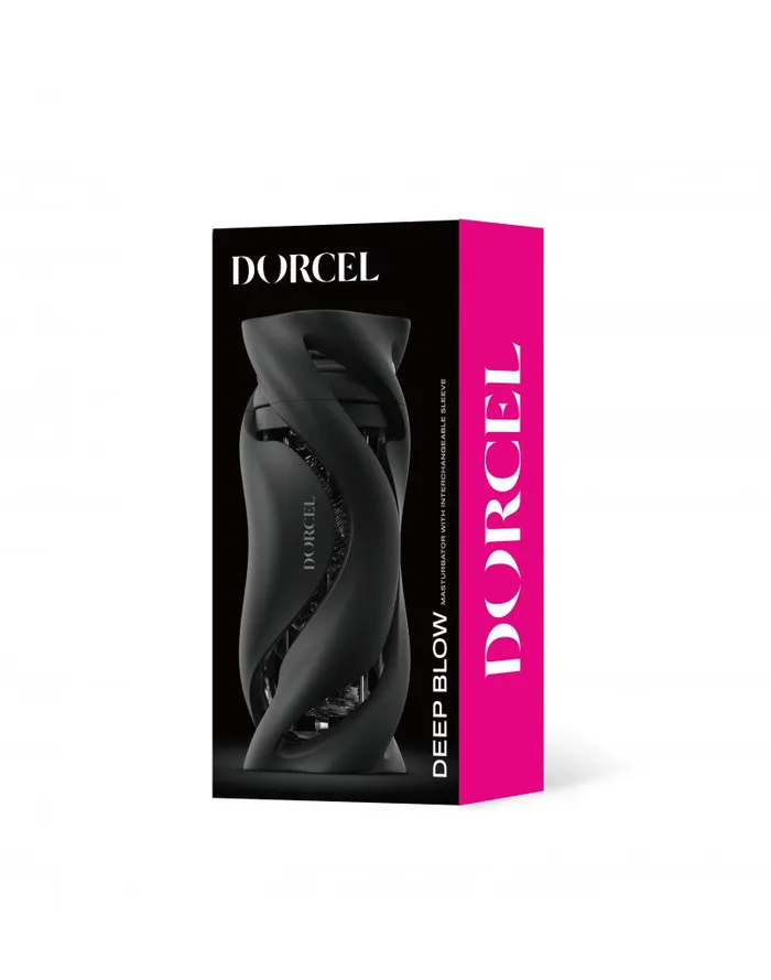 Male Sex Toys | Dorcel - Masturbator Met Sleeve Deep Blow - Zwart - Dorcel