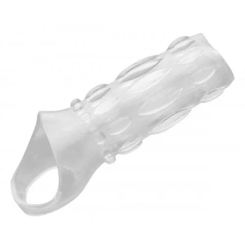 Size Matters Penis Sleeve Met Relief Transparant Size Matters Male Sex Toys