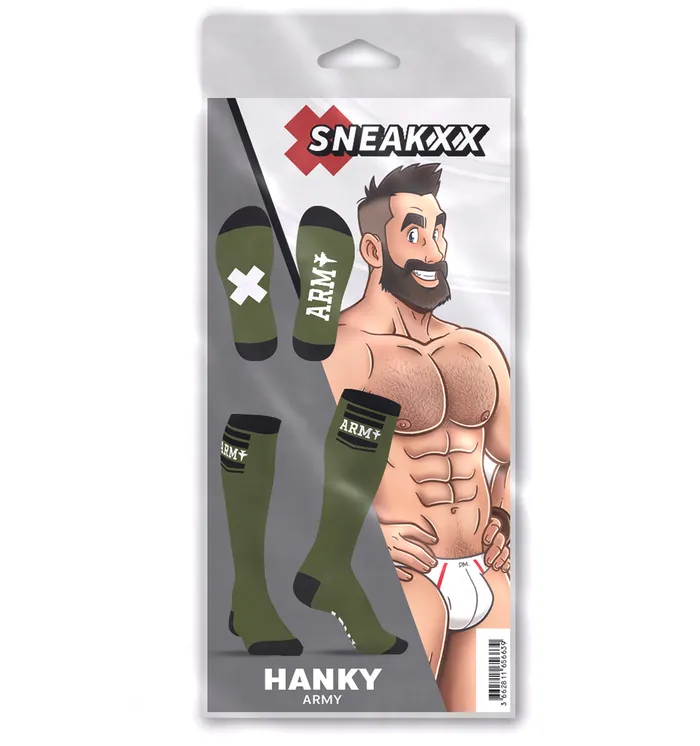 SneakXX Vibrators | SneakXX - Voetbal Sokken ARMY - Groen