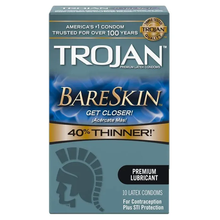 Trojan Condoms Vibrators Trojan Bareskin Lubricated Condoms