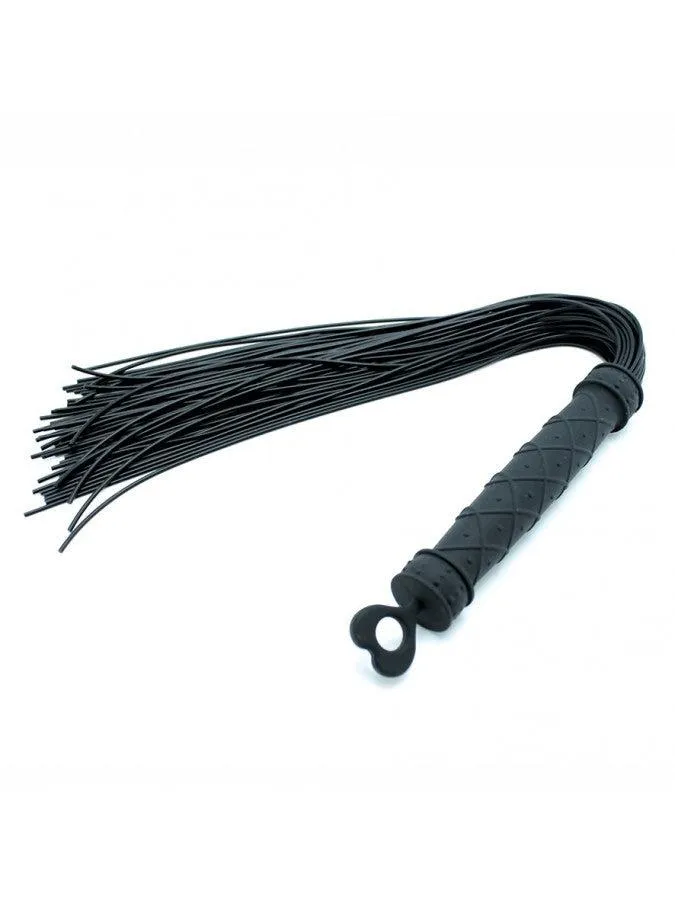 Vibrators | Rimba - Siliconen Flogger Zweep 48 strengen - Zwart - Rimba