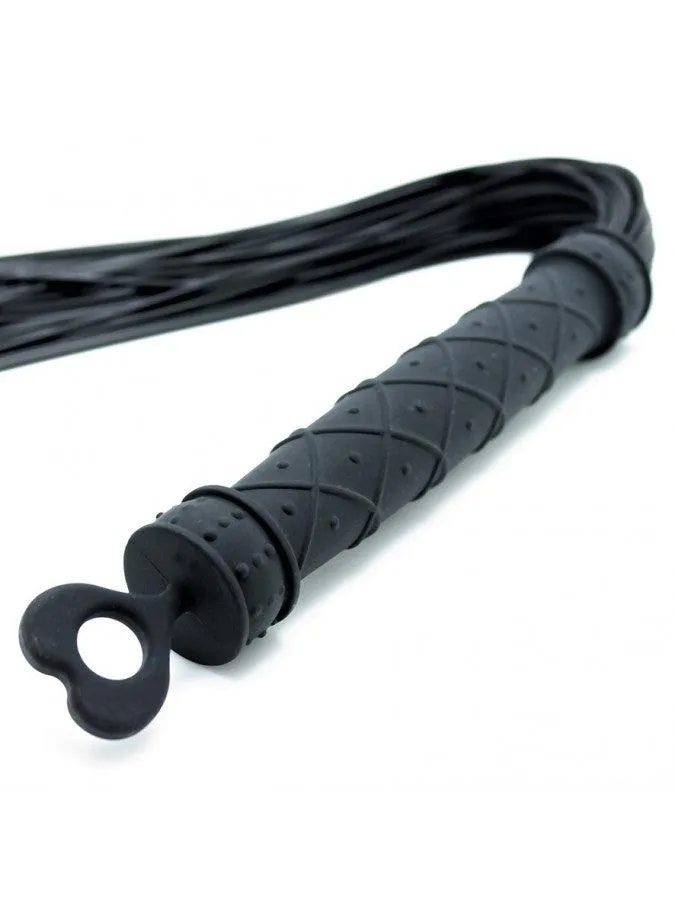 Vibrators | Rimba - Siliconen Flogger Zweep 48 strengen - Zwart - Rimba