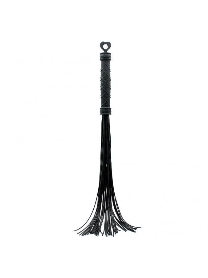 Vibrators | Rimba - Siliconen Flogger Zweep 48 strengen - Zwart - Rimba