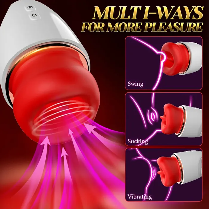 10 Vibration & Licking Swing Modes Tongue Vibrator | Lovetoyshub Vibrators