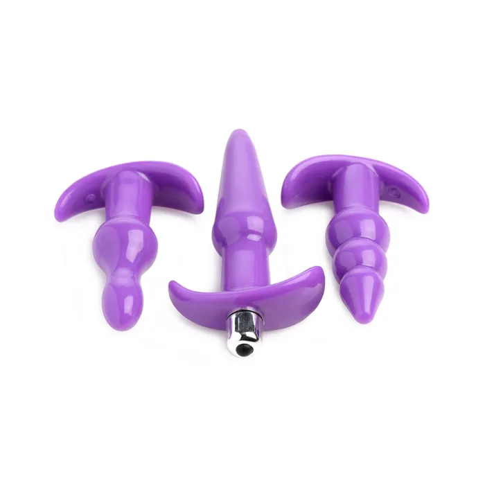 Anal | 4 Piece Vibrating Anal Plug Set - Black - XR Brands