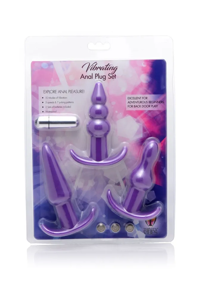 Anal | 4 Piece Vibrating Anal Plug Set - Black - XR Brands