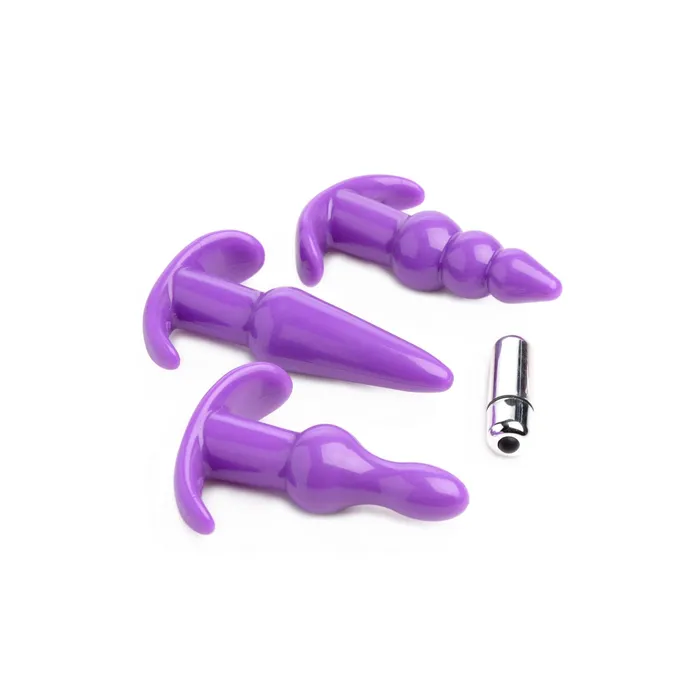 Anal | 4 Piece Vibrating Anal Plug Set - Black - XR Brands