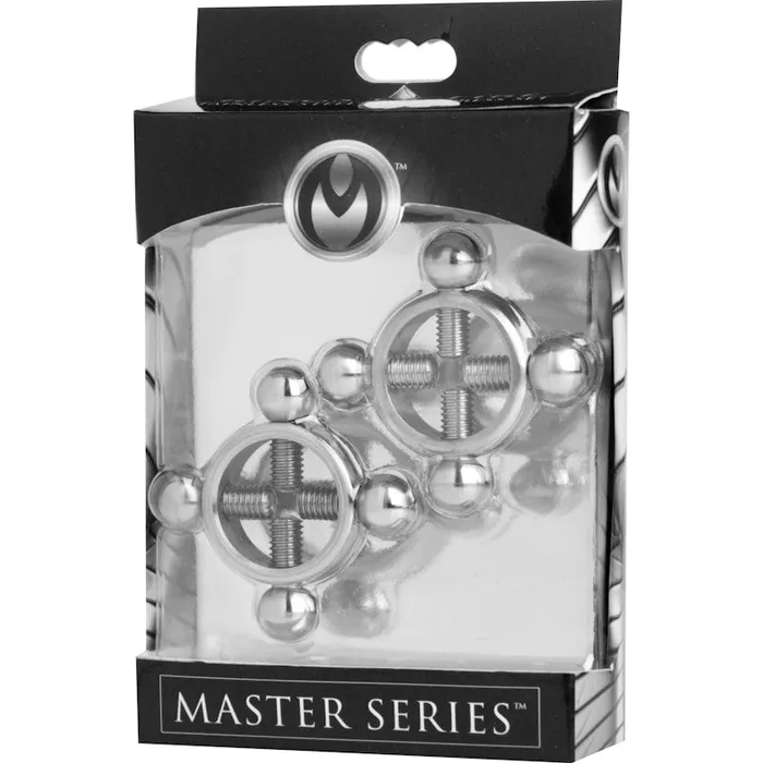 Anal Master Series Rings Of Fire Stainless Steel Nipple Press Set