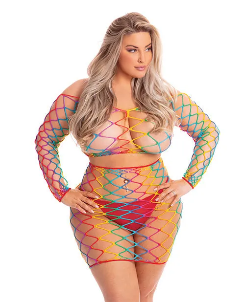 Anal | Rene Rofe Pink Lipstick Pot Of Gold Skirt Set Rainbow - René Rofé Anal | Rene Rofe Pink Lipstick Pot Of Gold Skirt Set Rainbow - René Rofé