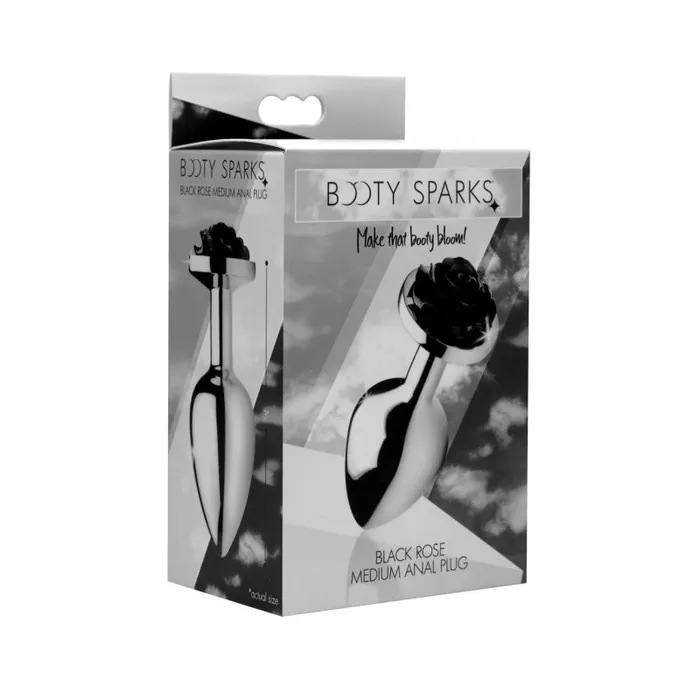 Black Rose Anal Plug - Small | XR Brands Booty Sparks Anal