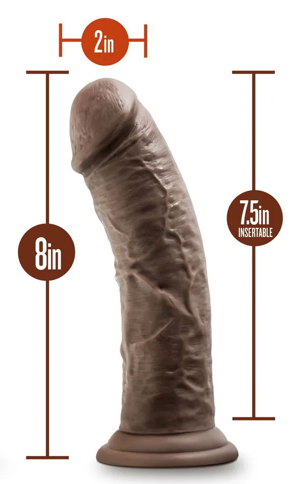 Blush Dildos | Dr. Skin Plus - 8 Inch Thick Posable Dildo