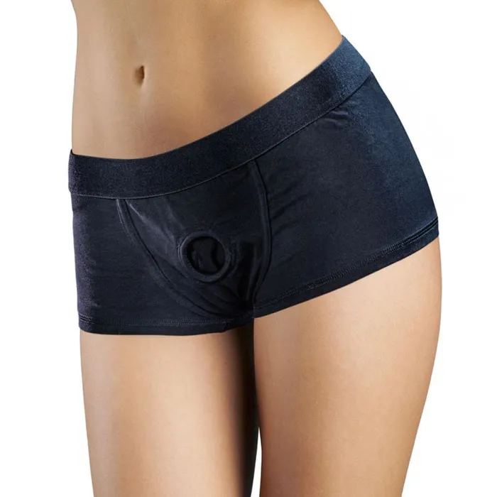 Blush Novelties Anal Temptasia Harness Briefs Meduim Black