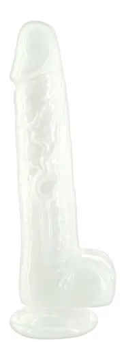 BMS Addiction Pearl 7.5 Dong Pearl White Tpe W/ Bullet | Dildos