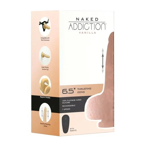 BMS Dildos | Naked Addiction 6.5in Vanilla Thrusting Dong W/ Remote