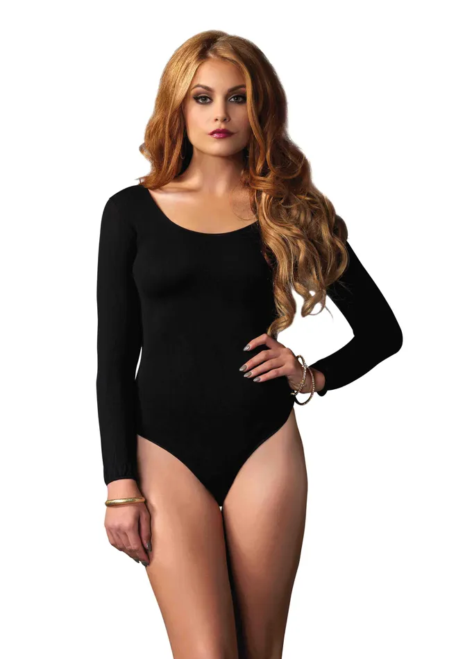 Bodystockings Playsuits Leg Avenue Opaque Bodysuit One Size Black