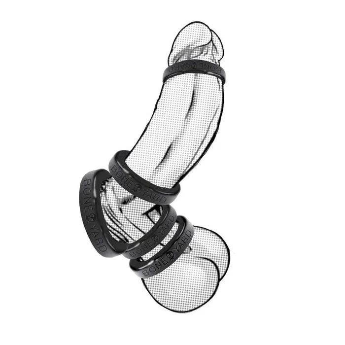 Boneyard Silicone Ring 30mm - Black 30 mm Cock Ring | C1 Releasing Male Sex Toys