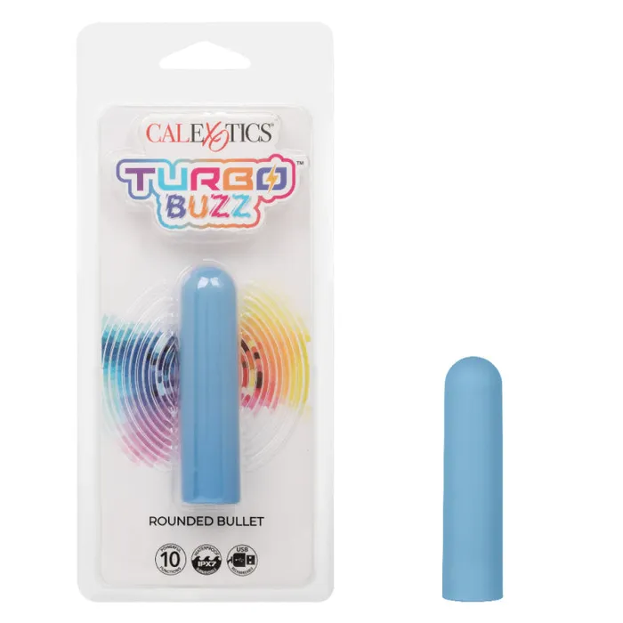 Calexotics Vibrators Turbo Buzz Rounded Bullet Blue