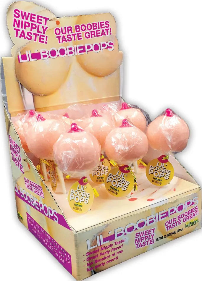 Couples Hott Products Lil Boobie Pops 9 Piece POP Display