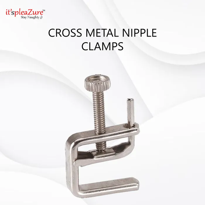 Couples ItspleaZure ItspleaZure Cross Metal Nipple Clamps