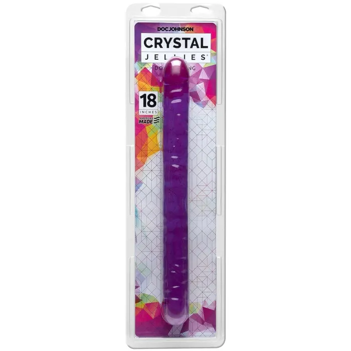 Crystal Jellies 18 Inch Double Dong - Purple | Doc Johnson Dildos