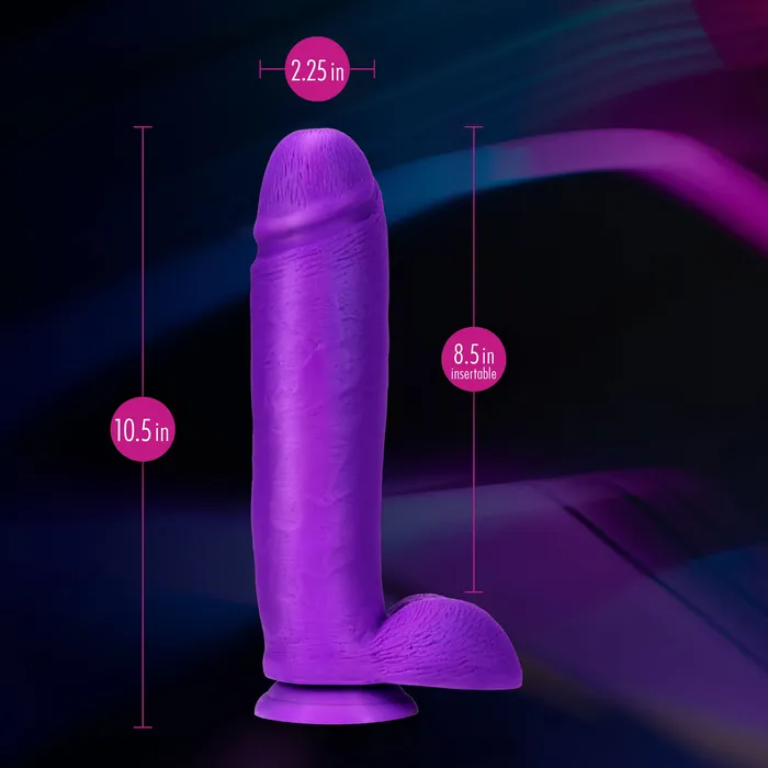 Dildos | Blush Novelties Neo Elite 10in Dual Density Cock W/ Balls Neon