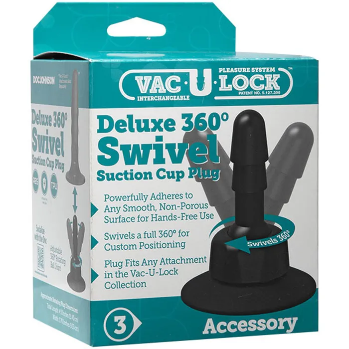 Dildos Doc Johnson VacULock Deluxe 360 Swivel Suction Cup Plug