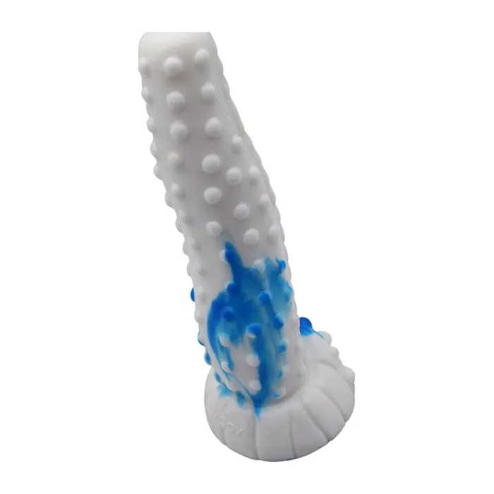 Dildos | FAAK Tiger Dildo Blue/White