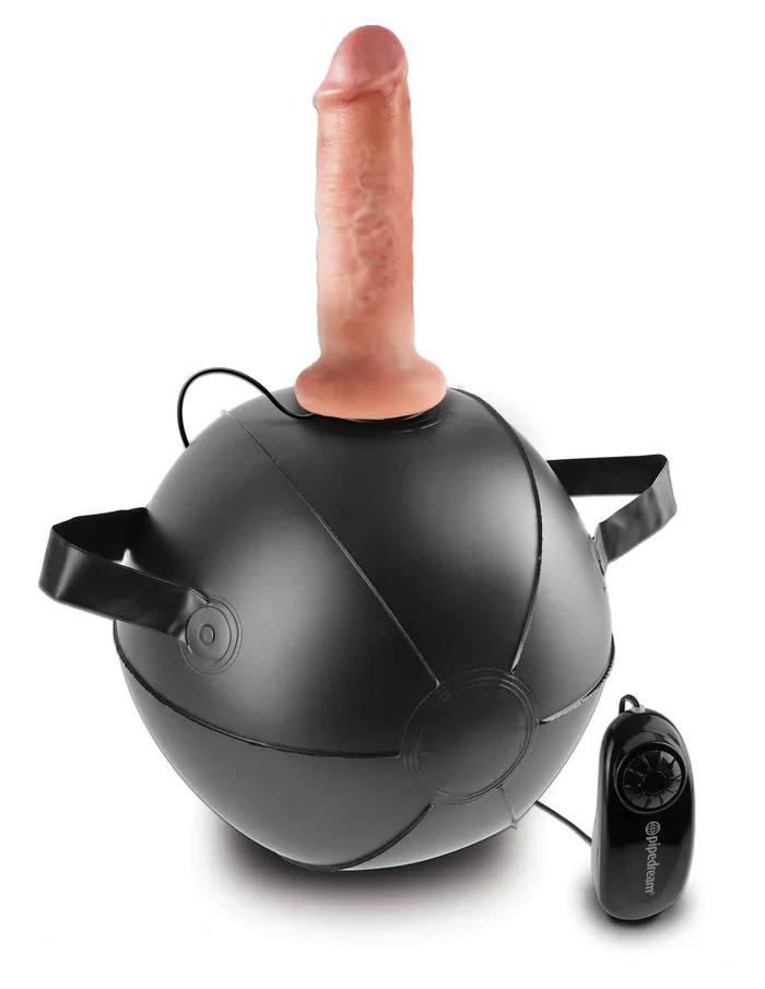 Dildos Pipedream King Cock Vibrating Mini Sex Ball with 6 Dildo Flesh