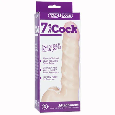 dj Dildos VacULock 7 Inch Cock Raging HardOns White