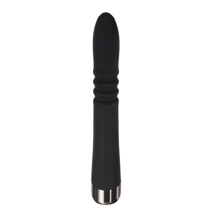 Evolved Vibrators | Evolved Rapid Rabbit - Black 25.4 cm USB Rechargeable Thrusting Rabbit Vibrator - EN-RS-8409-2