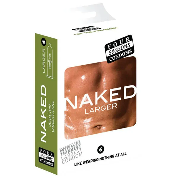 Four Seasons Vibrators Naked Larger Fitting Condomsfor075