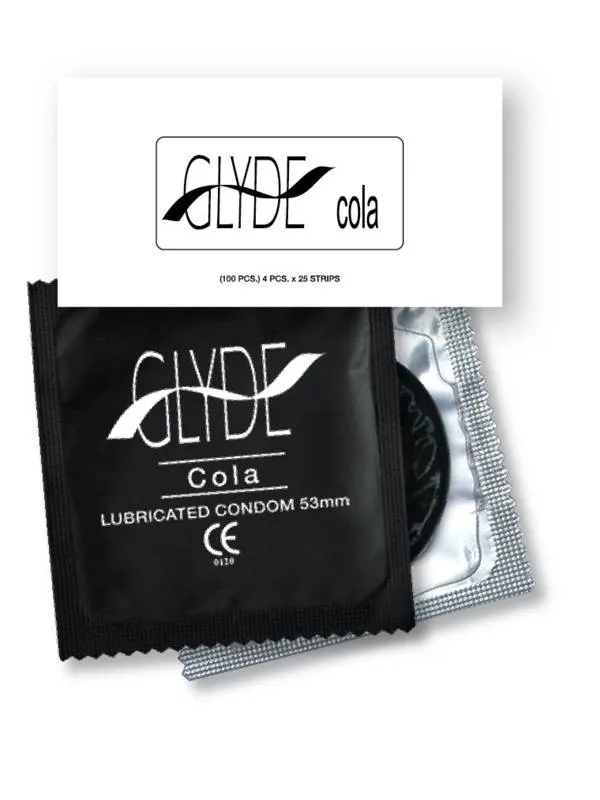 Glyde Flavoured Cola Bulk Vegan Condoms 100 Condoms Glyde Vibrators