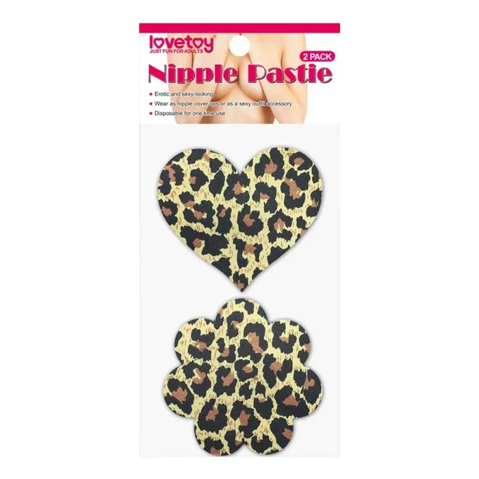 Lovetoy Nipple Clitoral Toys Leopard Sexy Nipple Pasties Twin Pk