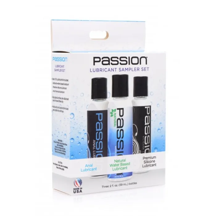 Lubricants XR Brands Passion Lubricant Passion Lubricant 3 Piece Sampler Set