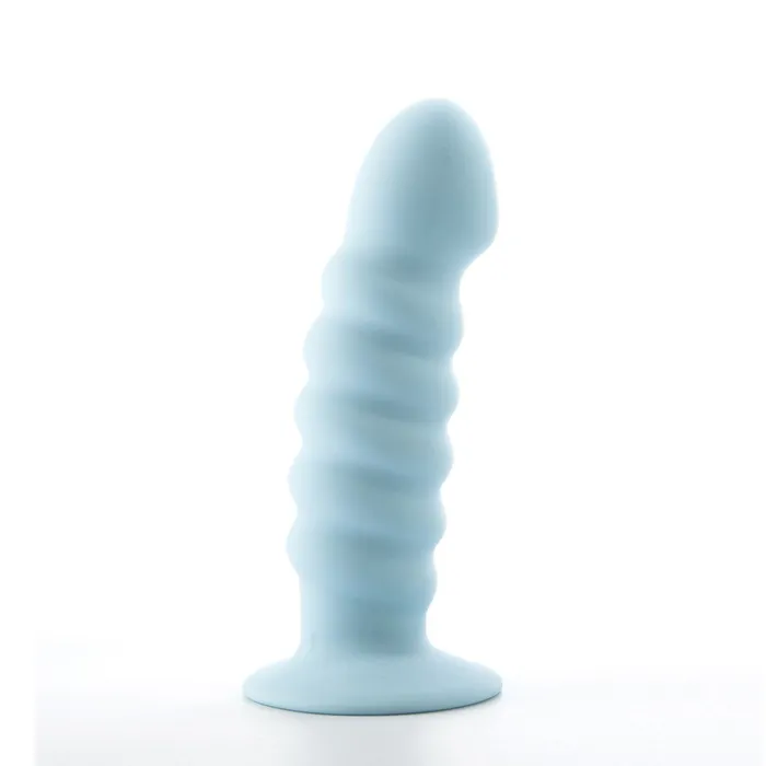 Maia Toys Dildos Paris 6 Ribbed Silicone Dildo Pastel Blue