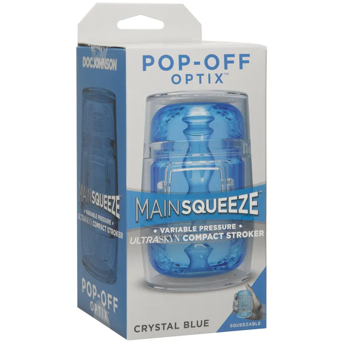 Main Squeeze - Pop-Off - Optix - Crystal Blue | Doc Johnson Vibrators