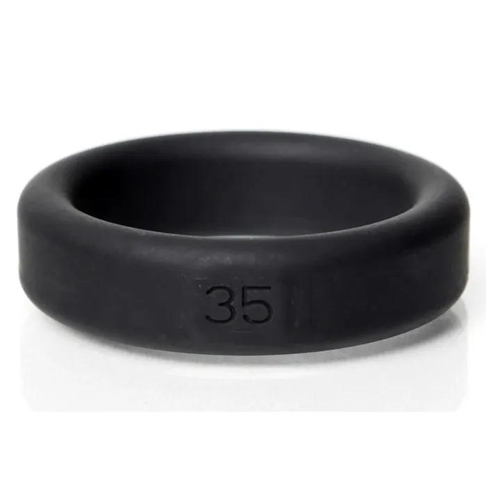 Male Sex Toys | C1 Releasing Boneyard Silicone Ring 35mm - Black 35 mm Cock Ring