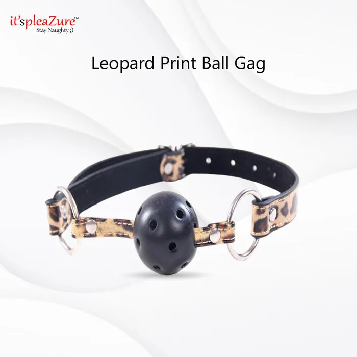 Male Sex Toys ItspleaZure ItspleaZure Leopard Print Ball Gag