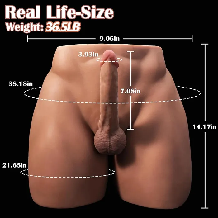 Male Sex Toys | Lovetoyshub Brian-36.5Lb Big Ass Male Sex Torso With 7